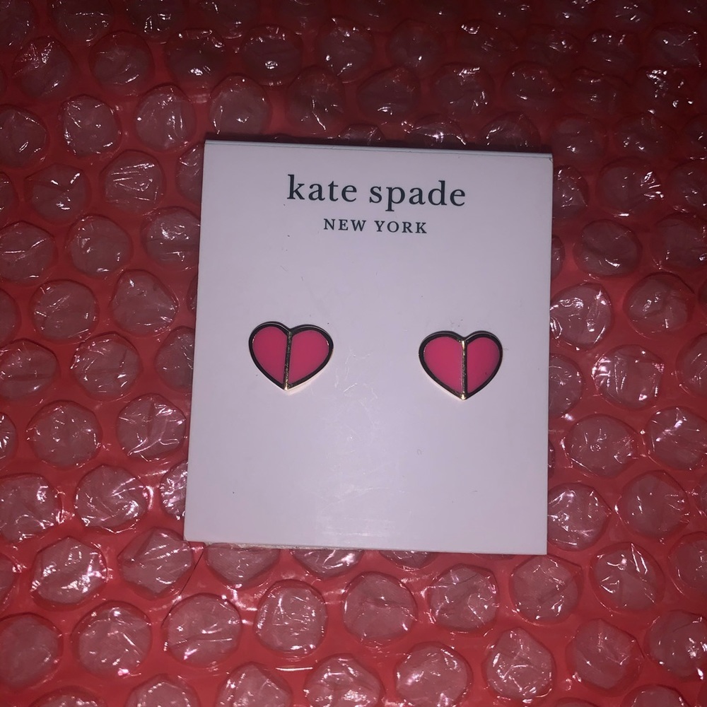 Kate spade heritage spade earrings pink studs